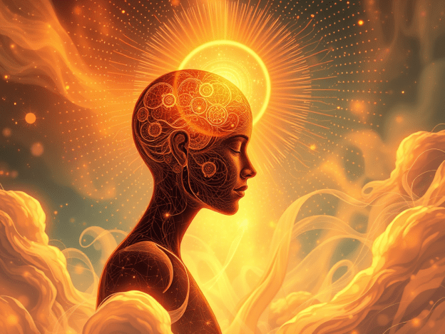 Una figura que se aprecia que su mente, su alma y su cuerpo se conectan en una luz tenue que ilustra el blog de Araceli López Echando un vistazo a la… RELACIÓN MENTE – CUERPO