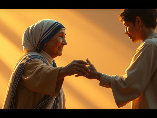 Madre Teresa alimentando a una persona