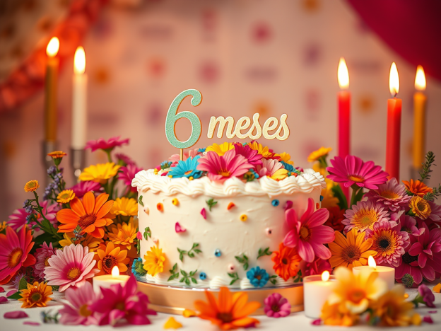 Pastel de 6 meses celebración de QTI